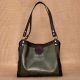 Handcrafted Jungle Dark Chocolate Tote Bag Leather Artistic